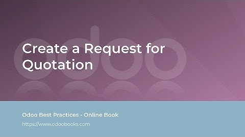 Create a Request for Quotation