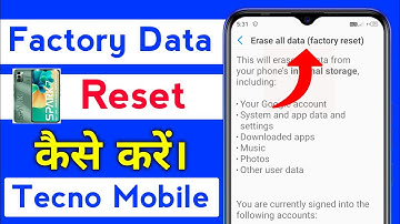 Tecno Phone Factory Data Reset Kaise Kare | How to Erase All Data In Tecno Phone | Reset Setting