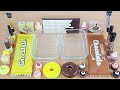 Chocolate vs Vanilla SLIME  Mixing makeup and glitter into Clear Slime Satisfying Slime Videos