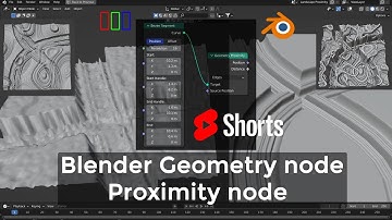 Blender 3d procedural displacement with geometry proximity node #shorts