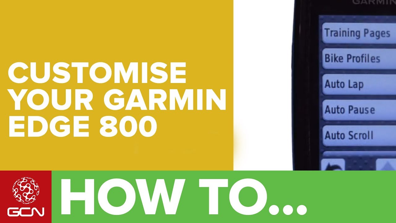 Edge 800 Tutorial How To Customise Garmin 800 - YouTube