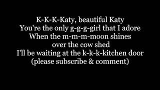 Video thumbnail of "K-K-K-Katy KKK Katy World War 1 2 Lyrics Words stammer stutter sing along music Army song"