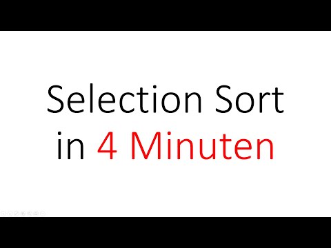 Selection Sort in 4 Minuten | Algorithmen und Datenstrukturen