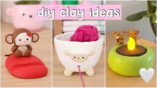 DIY Cozy Clay Ideas - Crochet Yarn Bowl, Phone Stand &amp; Candle Holder