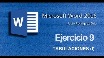 Word Básico - Ejercicio 9 - Tabulaciones (I)