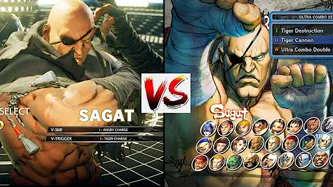 SF4 Sagat vs SF5 Sagat!