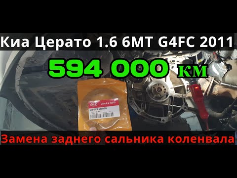 Киа с пробегом 594000 км. Масложор, замена заднего сальника коленвала. Катализатору БЫТЬ!