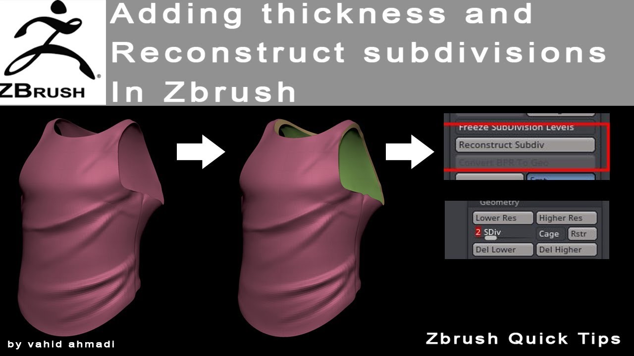 how to exture thickness in zbrusho