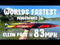 Worlds fastest sonicwake 36 v2 hits 83mph prop by dasboata
