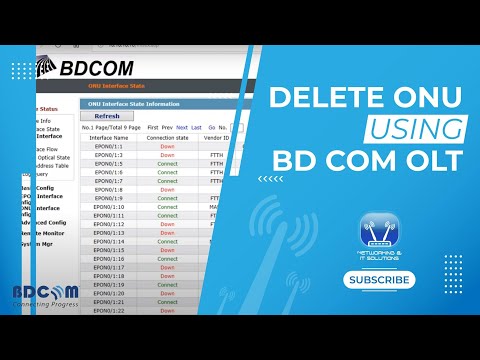 Delete Onu Using BD COM OLT (Bangla)