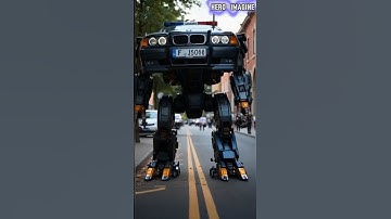 BMW Police Car turn into Super Robot #automobile #transformers #voiture #megatron #autobots #optimus