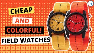 Cheap and Colorful Field Watches  Just $75 !!!