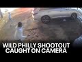 Caught on camera philadelphia shootout shows 5 suspects exchanging gunfire