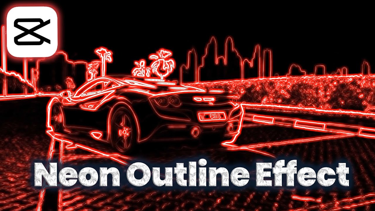 How to add a Neon Outline effect to a video in a cap cut YouTube