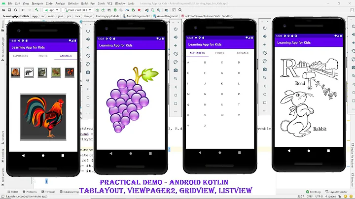 Development of Learning App to recognize Animals, Fruits & Alphabets with image and Music in Android