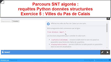 Parcours SNT algoréa : Requêtes Python données structurées exercice 5
