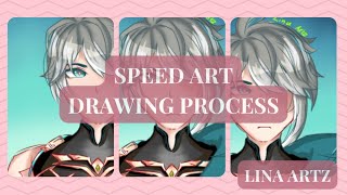 Speed Art Drawing Process Lina Artz Digital Drawing Process Drawing Digital Art On Ibis Paint