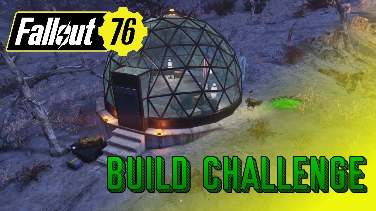 Building in Fallout 76 - Dome Only Challenge.