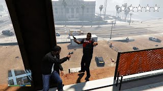 GTA 5 - Franklin's Five Star Cop Battle At The Construction Site
