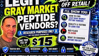The Truth about Legit Gray Market Peptide vendors. genuinepersonn@gmail.com