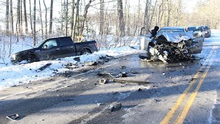 Maine woman dies after vehicle hits snowdrift, crashes into truck