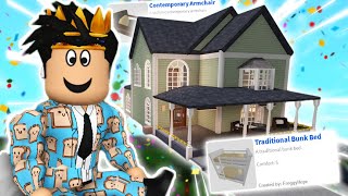 a bloxburg house with items I BARELY EVER USE... I totally don't hate this