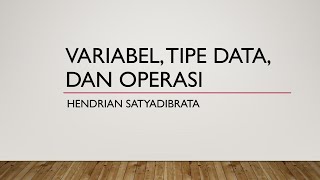 Variabel, Tipe Data, dan Operasi (Project Study Hours) | Scratch and Replit