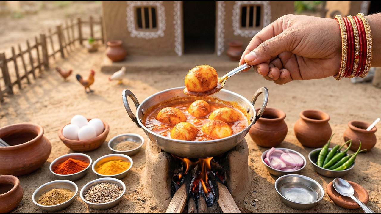 How To Make Tasty Miniature Egg Curry 🥚🥘 Perfect Indian Village Cooking 🐣 Yummy Cooking