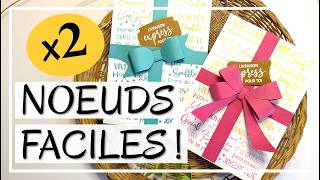 AJOUTER DU RELIEF ! 2 NOEUDS FACILES ! ça chante tout !! Tuto carterie DIY Scrapbooking