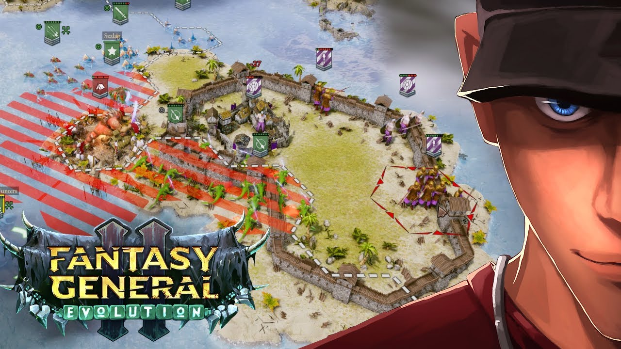 Fantasy General II: Evolution Mission 4 - Shark Atoll | Let's Play Fantasy General II Gameplay