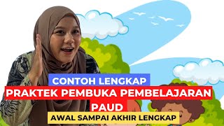 Contoh Kegiatan Pembukaan Pembelajaran PAUD yang Bagus