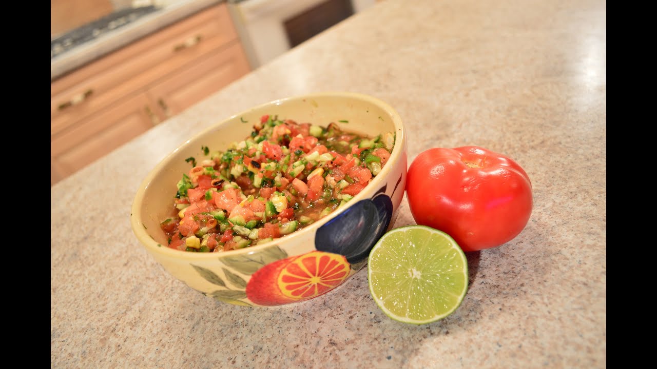How To Make Tomato Cucumber Salsa Cooking With Kimberly