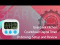 Gear geek kitchen countdown digital timer unboxing setup and review