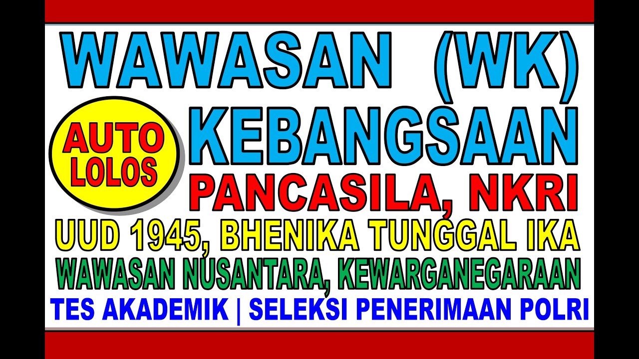 Soal Akademik Wawasan Kebangsaan Wu Pancasila Uud 1945 Nkri Bhenika Tunggal Ika Kewarganegaraan Wn Youtube