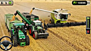 Real Farming Tractor Farm Simulator 2021-Wheat Harvest Tractor Driving Games 02 - Android Gameplays screenshot 2