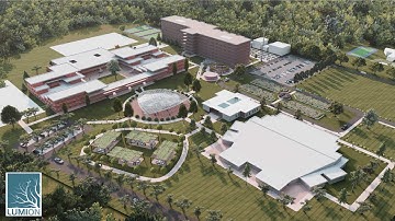 Architectural walkthrough campus lumion render