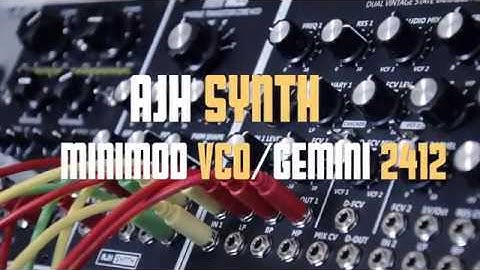 AJH Synth-VCO MINIMOD & GEMINI 2412 Filter -Techno eurorack demo (no talking)