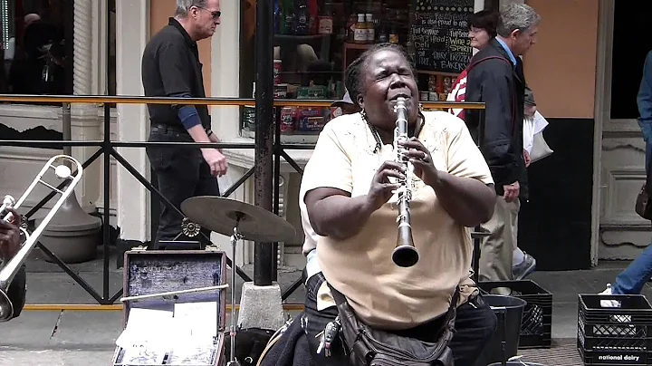 Royal Street treat-the musician killing it on clarinet is virtuoso Doreen Ketchens! Only in NOLA