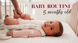 BABY ROUTINE WITH A 5 MONTH OLD | stay at home mom of two