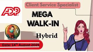 👨‍🎓ADP-Walk-In| Voice-Role🎧| Client Service Specialist–Hyderabad| Hybrid work👨‍💻| 💲Excellent Salary