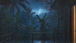 Fall Asleep Fast with Soft Rainfall and Soft Thunder Echo at Cozy Cabin 🌧️
