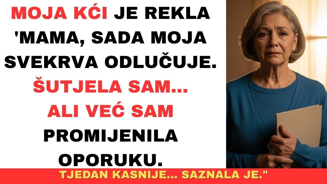 Moja kći me zamijenila za svoju svekrvu — pa sam promijenio oporuku