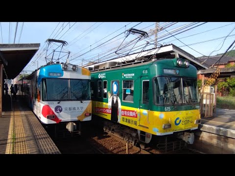 京阪 石山坂本線 700形 703-704編成 石山寺行き 600形 609−610編成