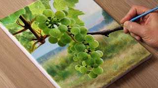 Painting a Bunch of Grapes / Oil Paints / Vadym art