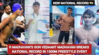 R MADHAVAN’S SON VEDAANT MADHAVAN BREAKS NATIONAL RECORD IN 1500M FREESTYLE EVENT 🔥🇮🇳 | 3AM SPORTS screenshot 5