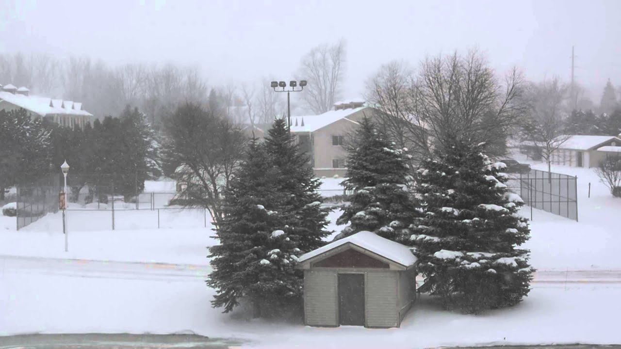 Snowfall in Michigan 2014 YouTube