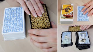 ASMR Whisper Unboxing The Original Rider Waite Tarot Deck & Golden Universal Tarot | Flip Through screenshot 1