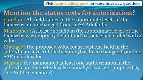 SAP Security Interview Questions and Answers for freshers and experienced– Part 4