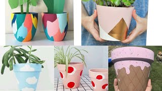 Pot painting ideas decorate old planter into new collection By Nour's Design