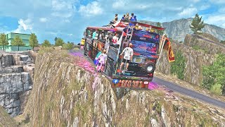 Most dangerous road crowded bus driving ets 2 screenshot 5